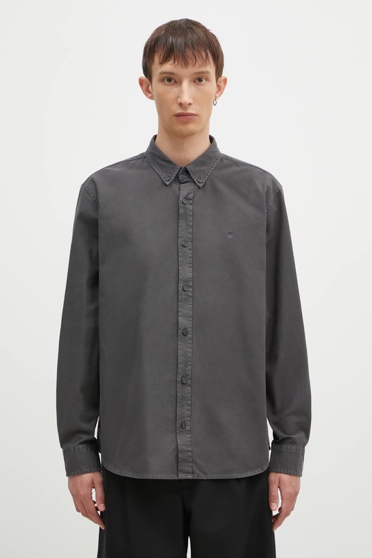 Carhartt WIP cotton shirt Longsleeve Bolton Shirt cotton gray I030238.87GD