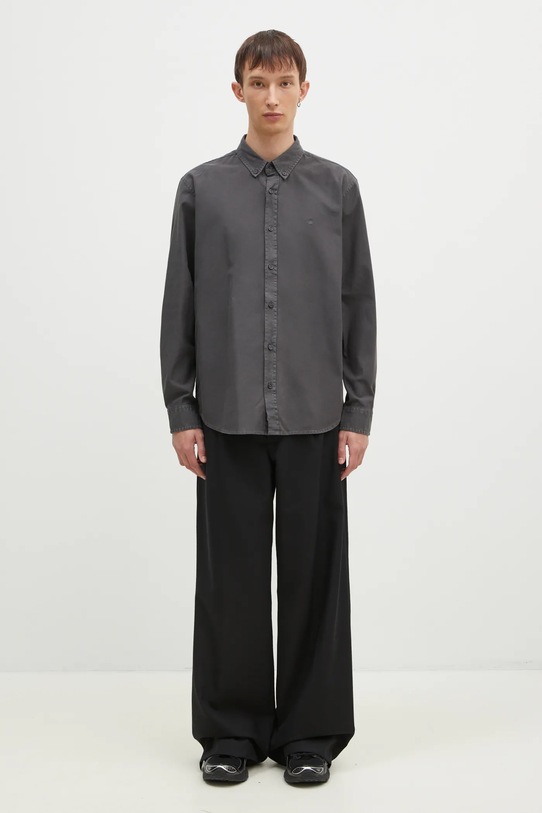 Carhartt WIP cotton shirt Longsleeve Bolton Shirt I030238.87GD gray