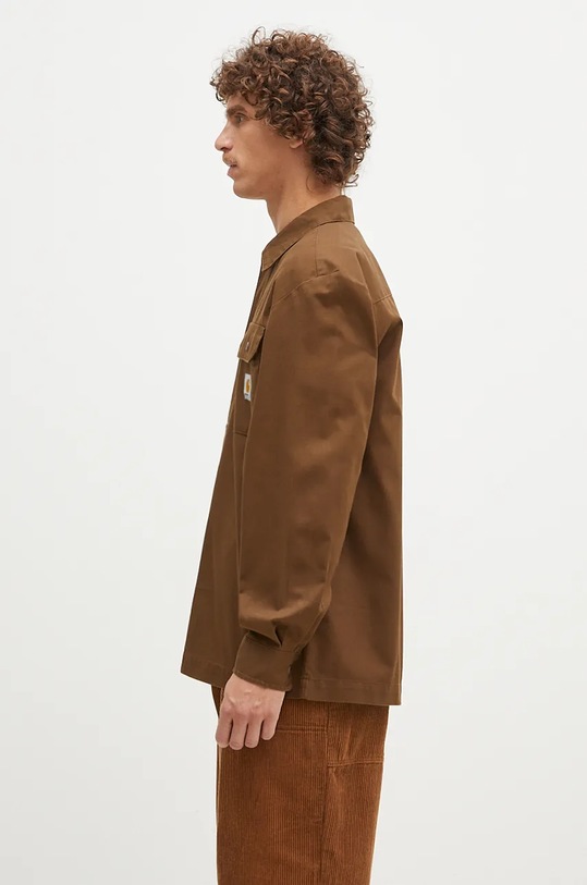 Carhartt WIP shirt Longsleeve Craft Shirt I033814.2YXX brown AW24