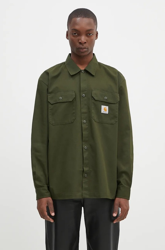 Carhartt WIP shirt Longsleeve Craft Shirt classic green I033814.666XX