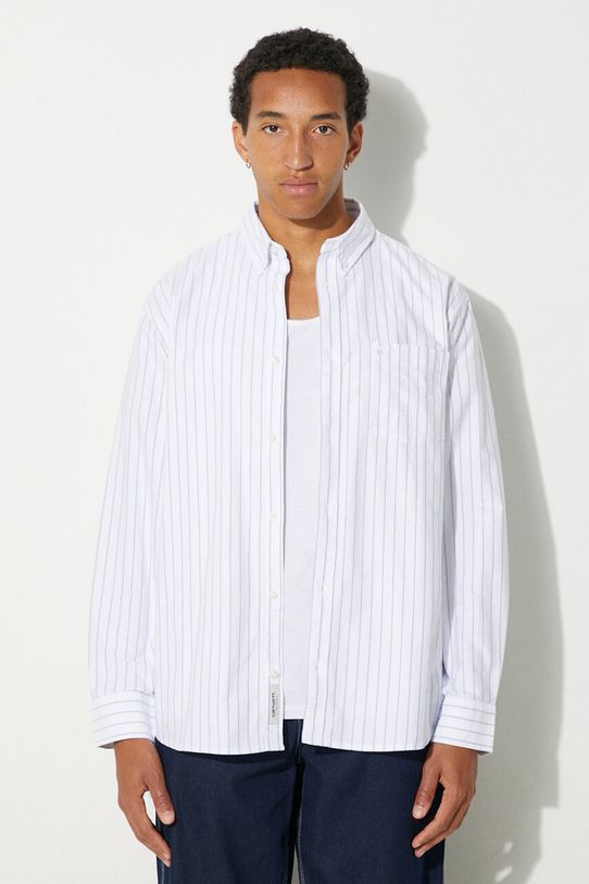 Carhartt WIP cotton shirt Longsleeve Dowlen button-down white I033815.2FYXX