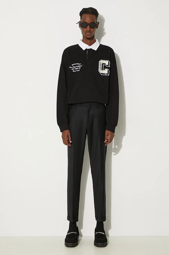 Carhartt WIP cotton longsleeve top Longsleeve Brown Ducks Rugby Shirt I033832.0D2XX black