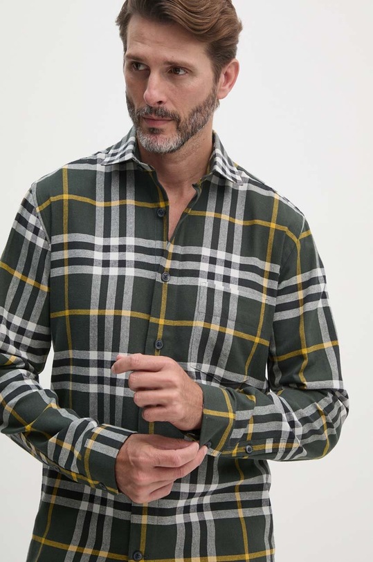 Lindbergh camasa din bumbac lung verde 30.203636.OLIVE