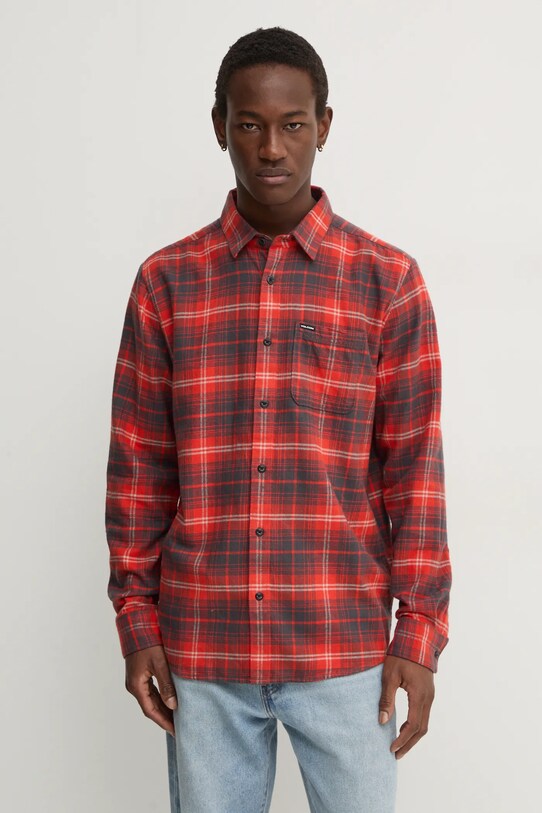Хлопковая рубашка Volcom красный A0532407