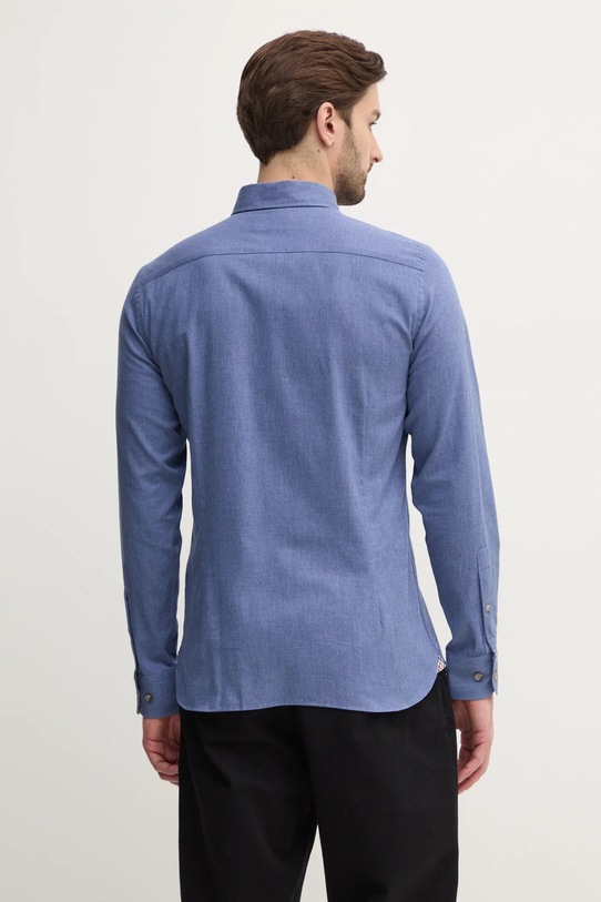 Одежда Хлопковая рубашка Hackett London HM3010065 голубой