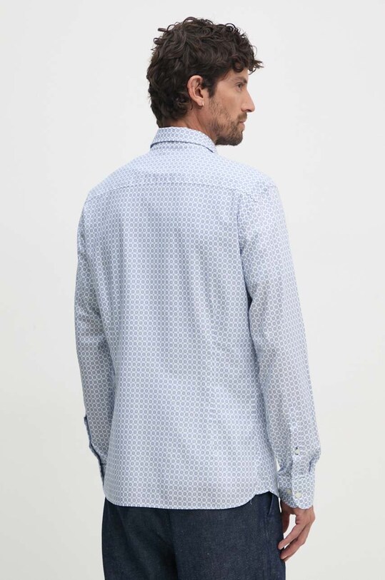 Бавовняна сорочка Hackett London блакитний HM3010115