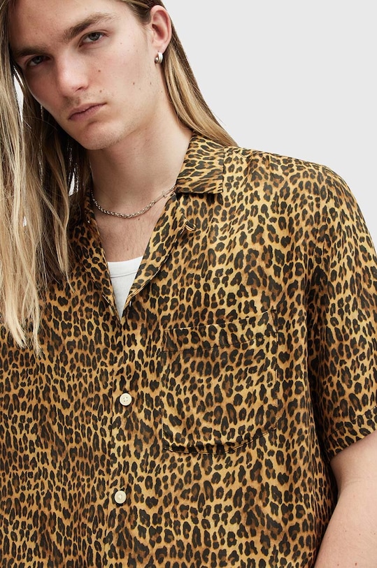 Košile AllSaints CARCLE M012SB černá AW24