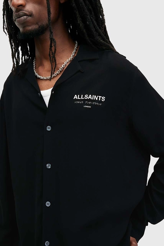 Рубашка AllSaints UNDERGROUND M073SB чёрный AW24