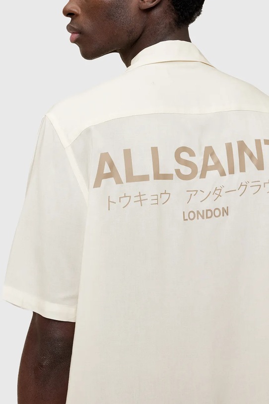 Odzież AllSaints koszula UNDERGROUND M158SB beżowy