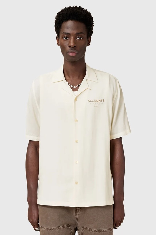 Сорочка AllSaints UNDERGROUND M158SB бежевий