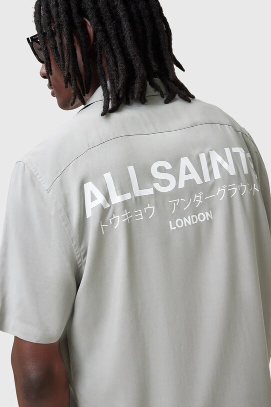 Ρούχα Πουκάμισο AllSaints UNDERGROUND M158SB γκρί