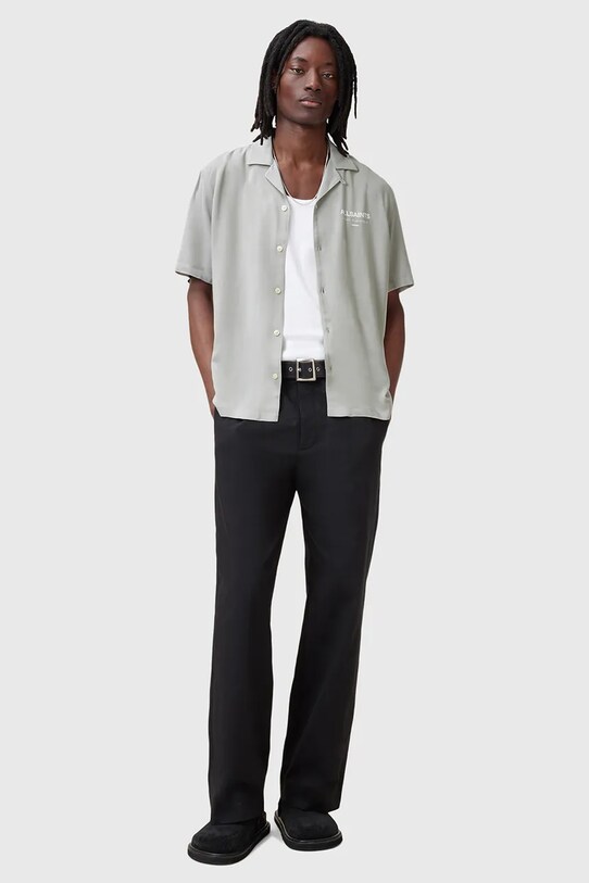 Košeľa AllSaints UNDERGROUND M158SB sivá