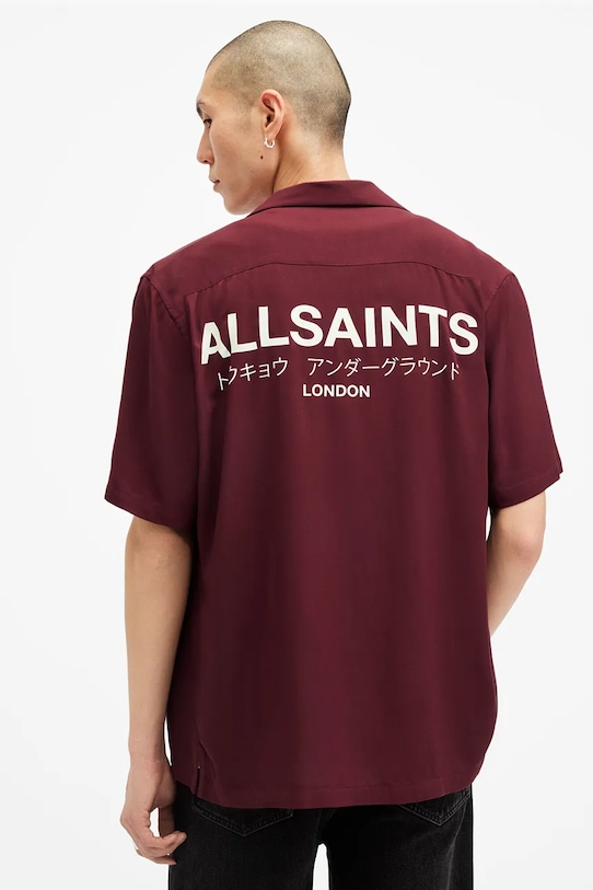 AllSaints camasa UNDERGROUND M158SB rosu SS25