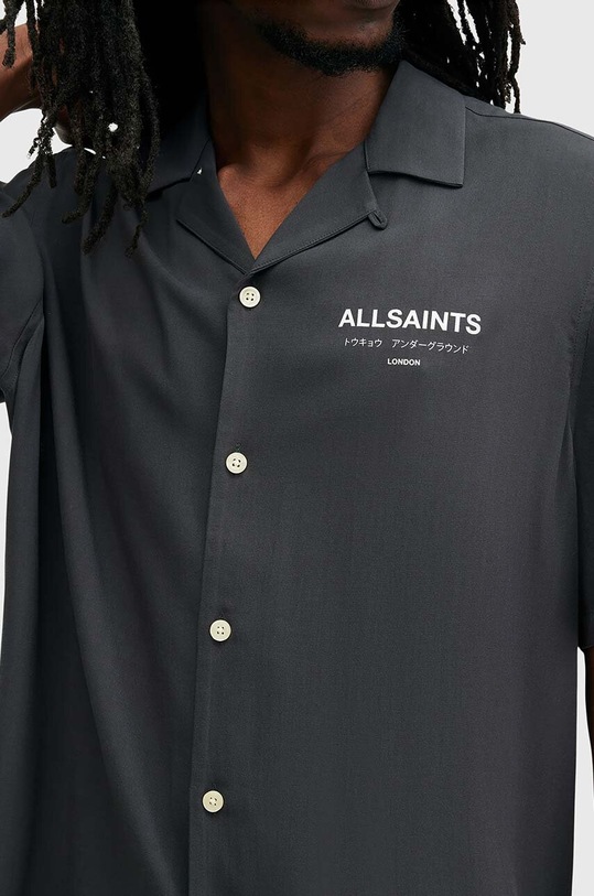 AllSaints camasa UNDERGROUND M158SB bleumarin SS25