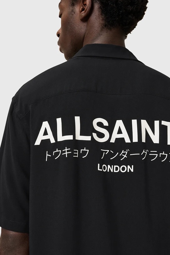 Îmbrăcăminte AllSaints camasa UNDERGROUND M158SB negru