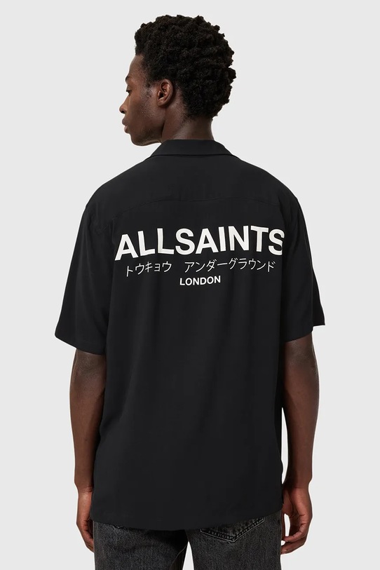 AllSaints camasa UNDERGROUND negru M158SB