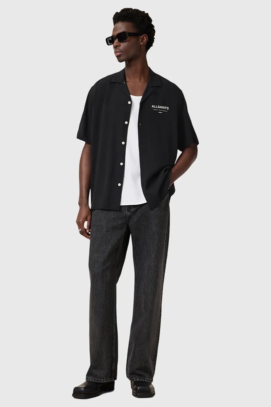 AllSaints camasa UNDERGROUND M158SB negru
