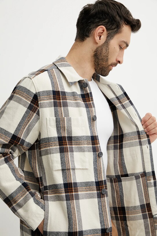 Fjallraven cămașă Singi Flannel Overshirt M F12600226.113.555 bej