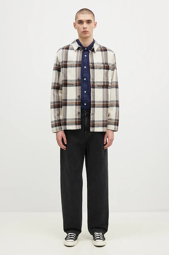 Πουκάμισο Fjallraven Singi Flannel Overshirt M F12600226.113.555 μπεζ