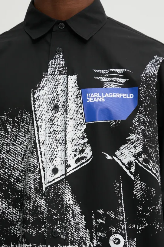 Pamučna košulja Karl Lagerfeld Jeans 246D1605 crna AW24