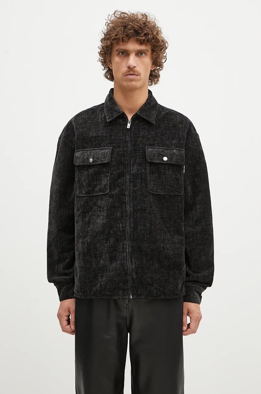 Daily Paper camicia Hakim Velvet Longsleeve rilassato nero 2421090