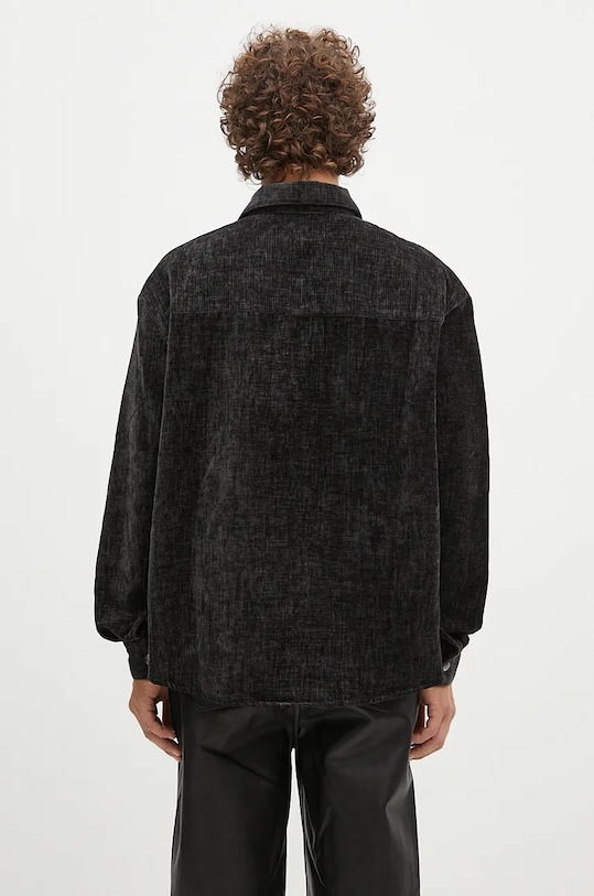 Abbigliamento Daily Paper camicia Hakim Velvet Longsleeve 2421090 nero