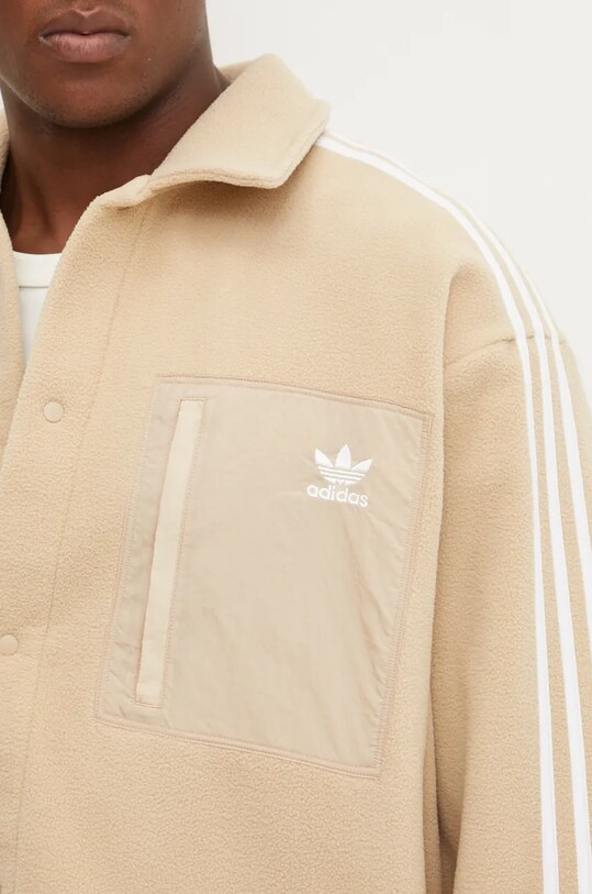 Флісова кофта adidas Originals IX5219 бежевий