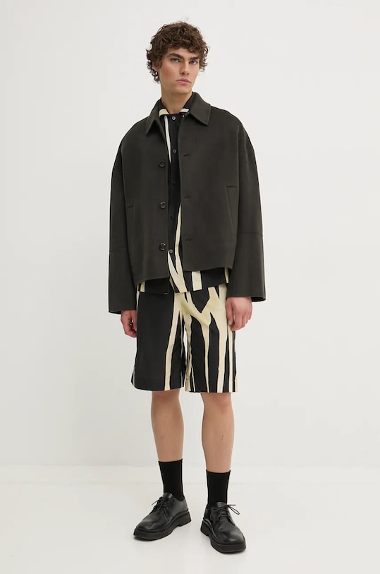 Рубашка Nanushka CASPIAN NM24PFSH02599 чёрный AW24