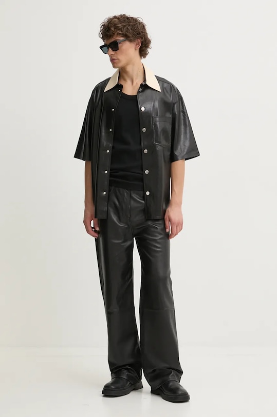 Одежда Рубашка Nanushka AKSEL NM24PFSH01999 чёрный