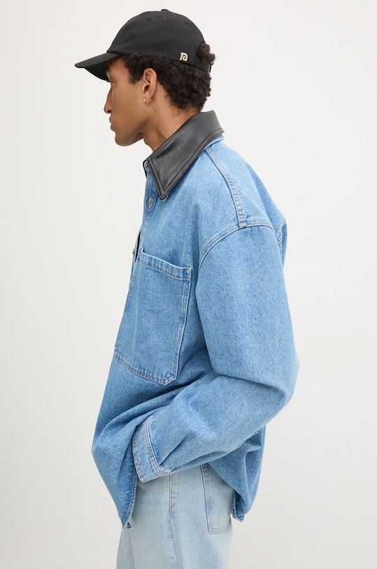 Nanushka koszula jeansowa BEAUX niebieski NU24PFJK00553