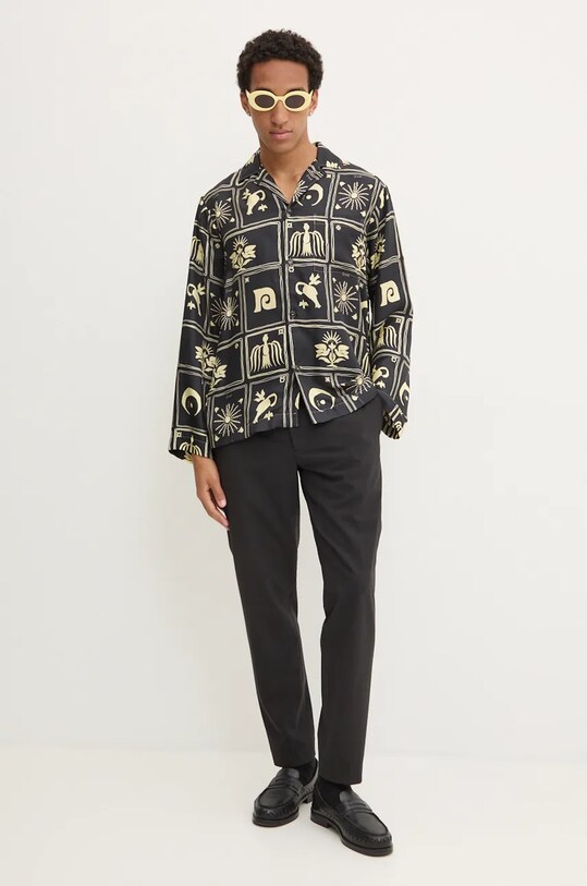 Nanushka silk shirt JELMER NM24PFSH01499 black AW24