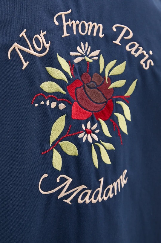 Drôle de Monsieur camicia La Chemise Slogan Fleurs E.SH189.PL149.NY blu navy