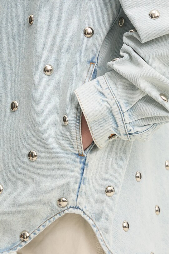 Fiorucci cămașă din denim U01FMDSI074DN01DN08 albastru