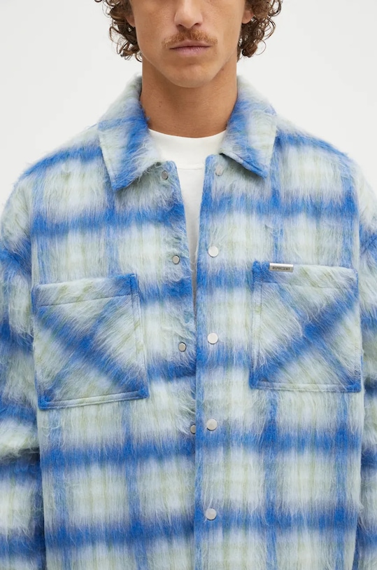 Košulja-jakna Represent Textured Overshirt plava MLM2160.196