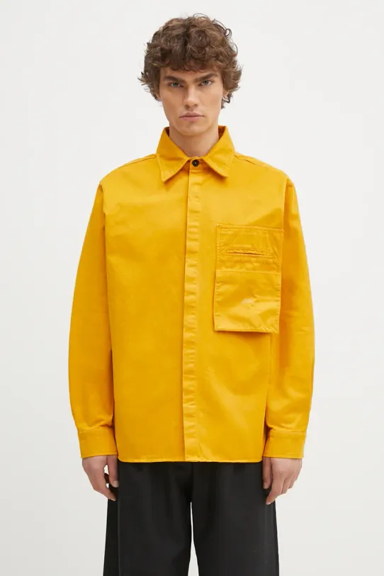 Pamučna košulja A-COLD-WALL* Reverse relaxed zlatna ACWMSH144