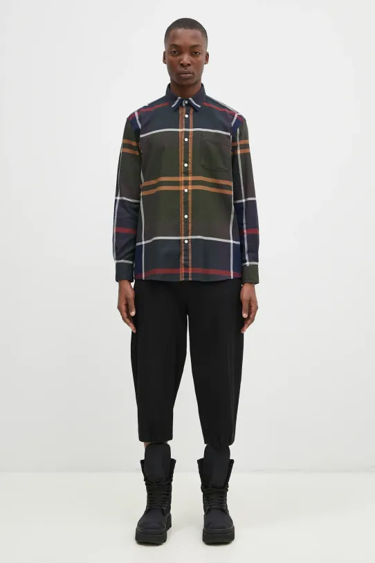 Бавовняна сорочка Barbour Renford OS Tartan Shirt MSH5514 зелений