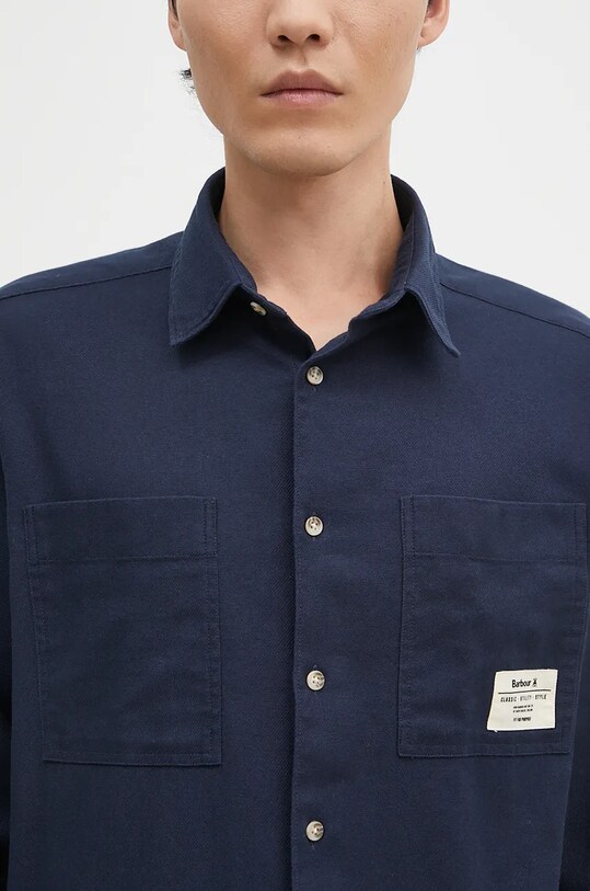 Barbour cămașă din bumbac Angelo Relaxed bleumarin MSH5521