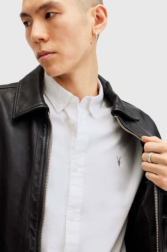 AllSaints camasa din bumbac HAWTHORNE LS SHIRT M150SB