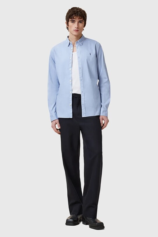 Хлопковая рубашка AllSaints HAWTHORNE LS SHIRT M150SB