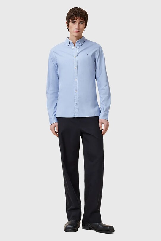 Хлопковая рубашка AllSaints HAWTHORNE LS SHIRT M150SB