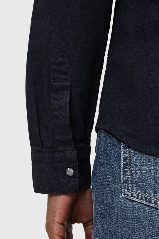 Одежда Джинсовая рубашка AllSaints GLEASON LS SHIRT M165SB чёрный