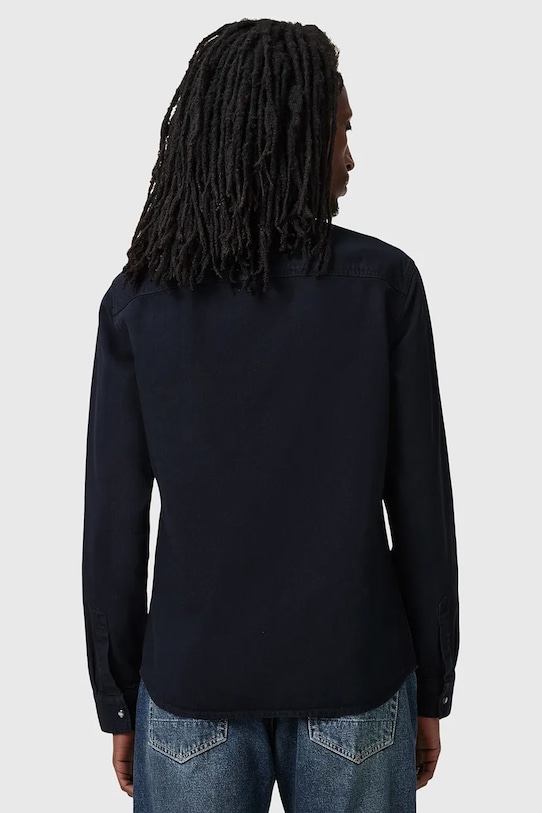 Τζιν πουκάμισο AllSaints GLEASON LS SHIRT μαύρο M165SB
