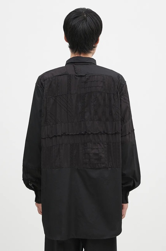 Odzież Engineered Garments koszula bawełniana Combo Short Collar 24F1A017 czarny