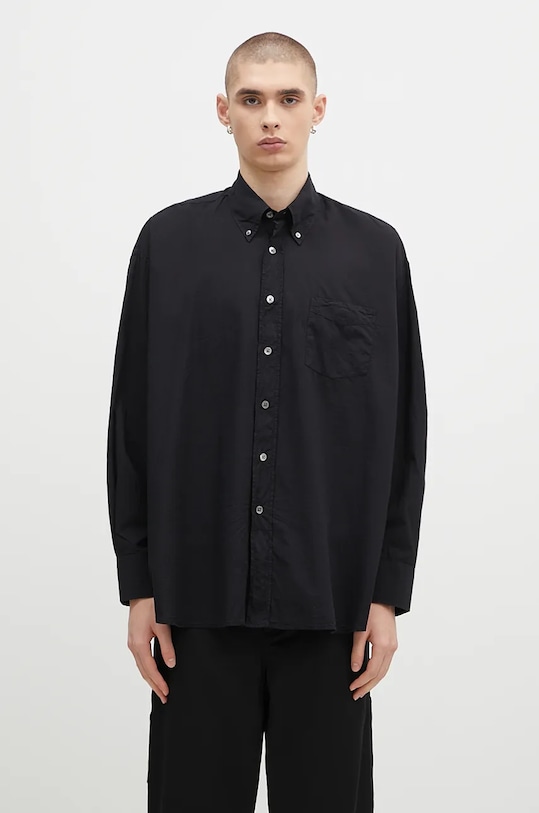 Our Legacy camicia in cotone Borrowed Bd Shirt rilassato nero MR192BB