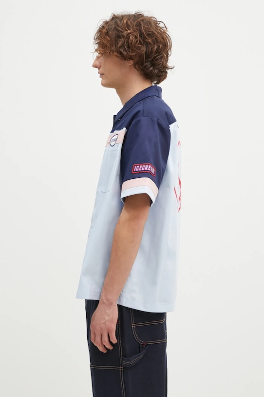 ICECREAM cămașă Diner Shirt IC24317 albastru AW24