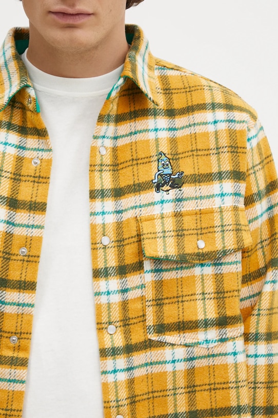ICECREAM shirt Flannel Overshirt yellow IC24319