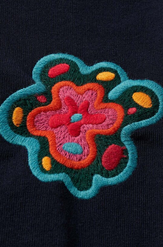 Oblečenie Vlnený sveter by Parra Flower Blob Knitted Polo Shirt 52226 tmavomodrá