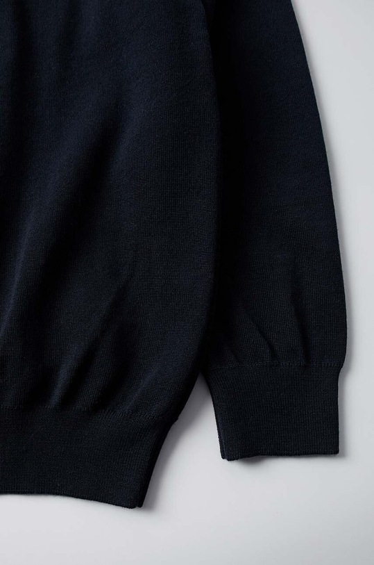 Вълнен пуловер by Parra Flower Blob Knitted Polo Shirt тъмносин 52226