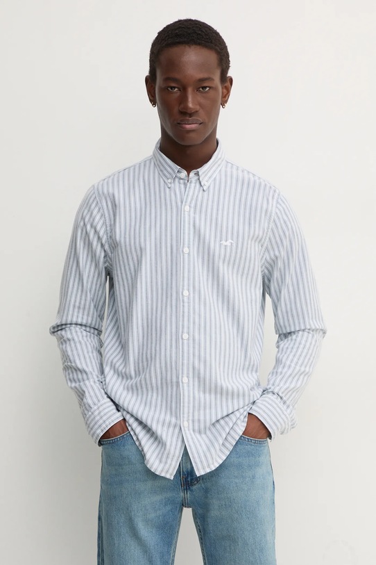 Πουκάμισο Hollister Co. μακρύ μπλε KI325.4056.215