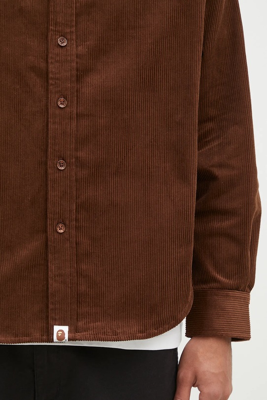 A Bathing Ape corduroy shirt One Point Corduroy Longsleeve brown 1K80131309